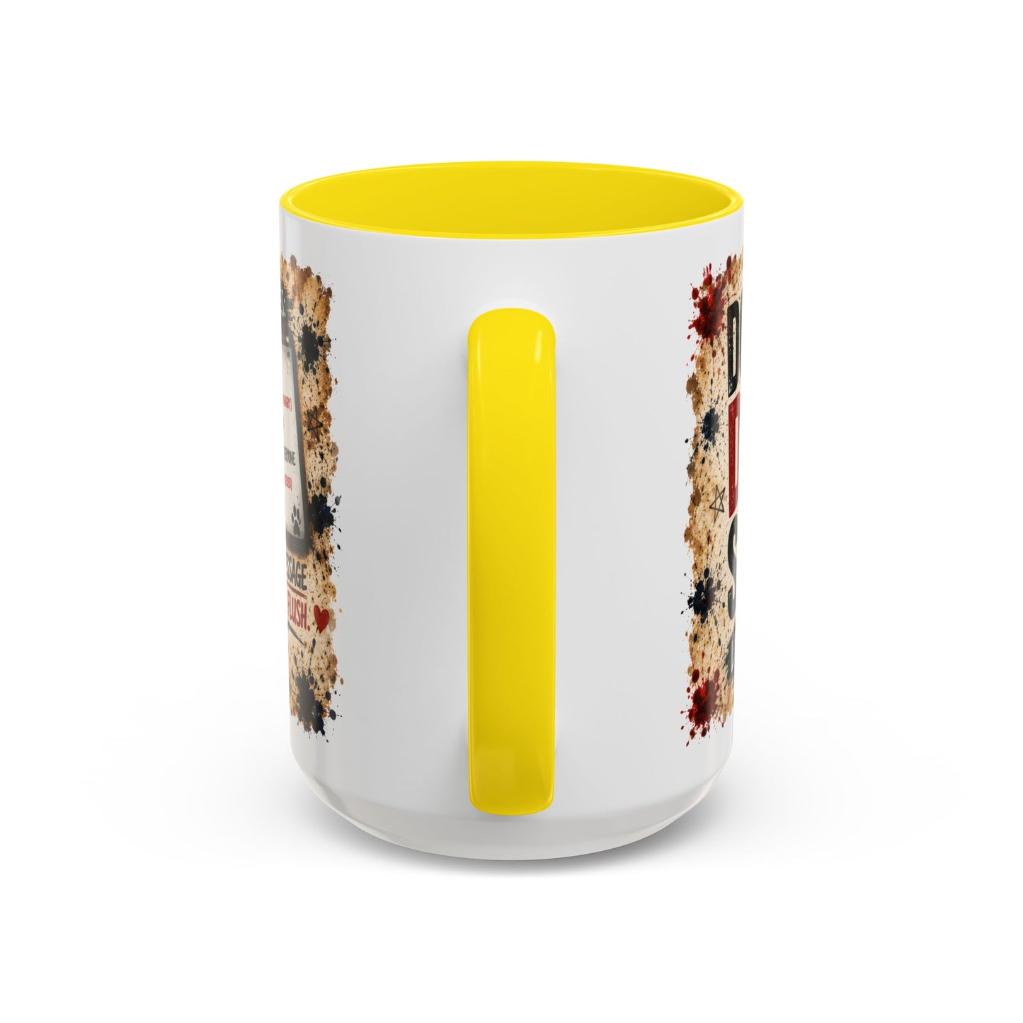 Dad Rules Coffee Mug — Funny Toilet Bulldog Design, "Leave a Message After the Flush" Accent Mug (11/15oz)