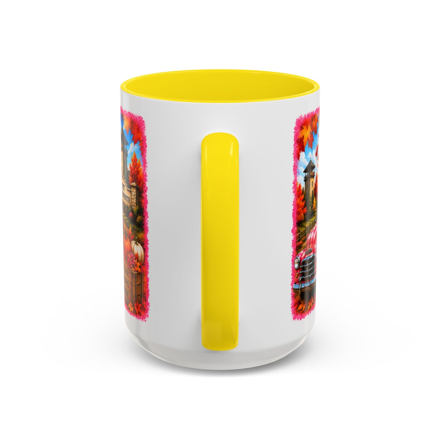 Welcome Fall Y'all Coffee Mug — Autumn Gnome Sunflowers Pumpkin Decor (First City, Kansas)