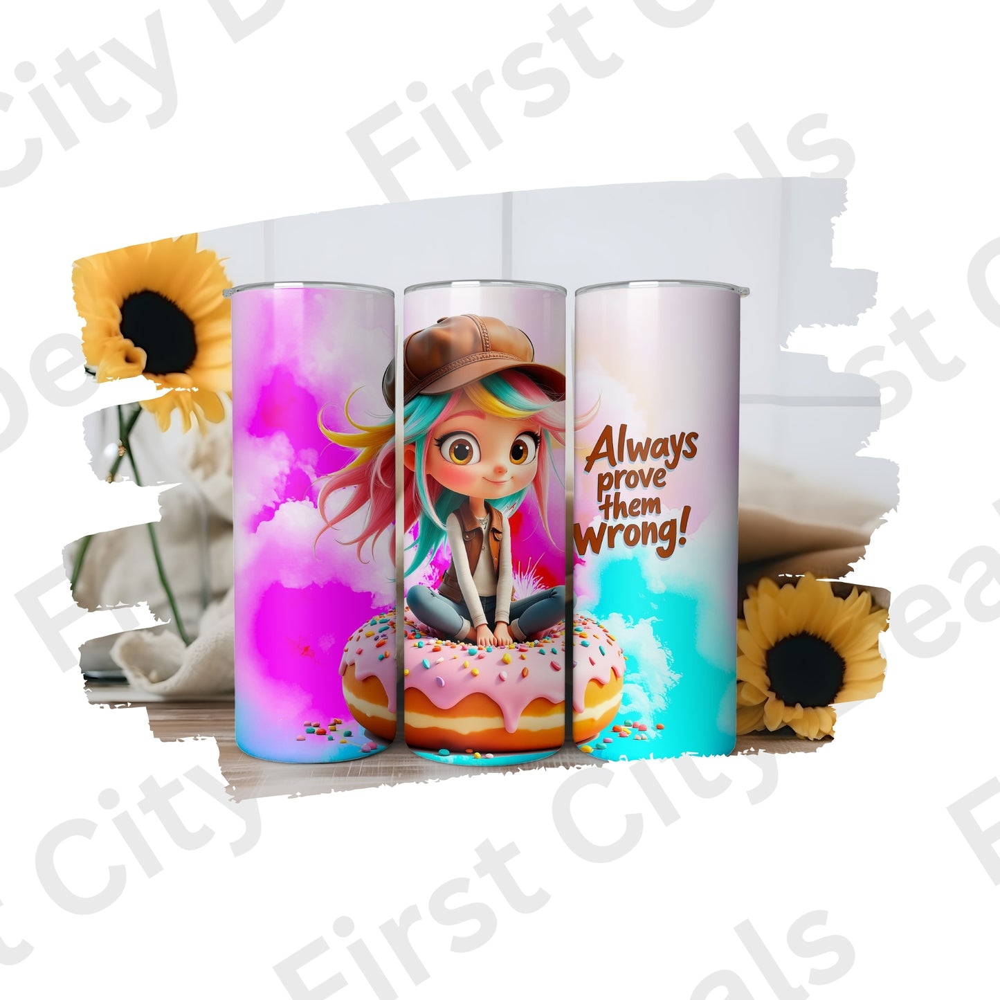 Always Prove Them Wrong Tumbler Wrap, Motivational Design, 20oz Skinny PNG, Digital Download, PV-TW-00005