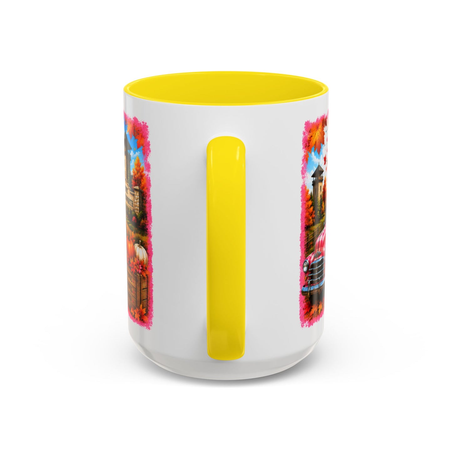 Welcome Fall Y'all Accent Coffee Mug — Autumn Gnome Pumpkin & Sunflower 11/15oz