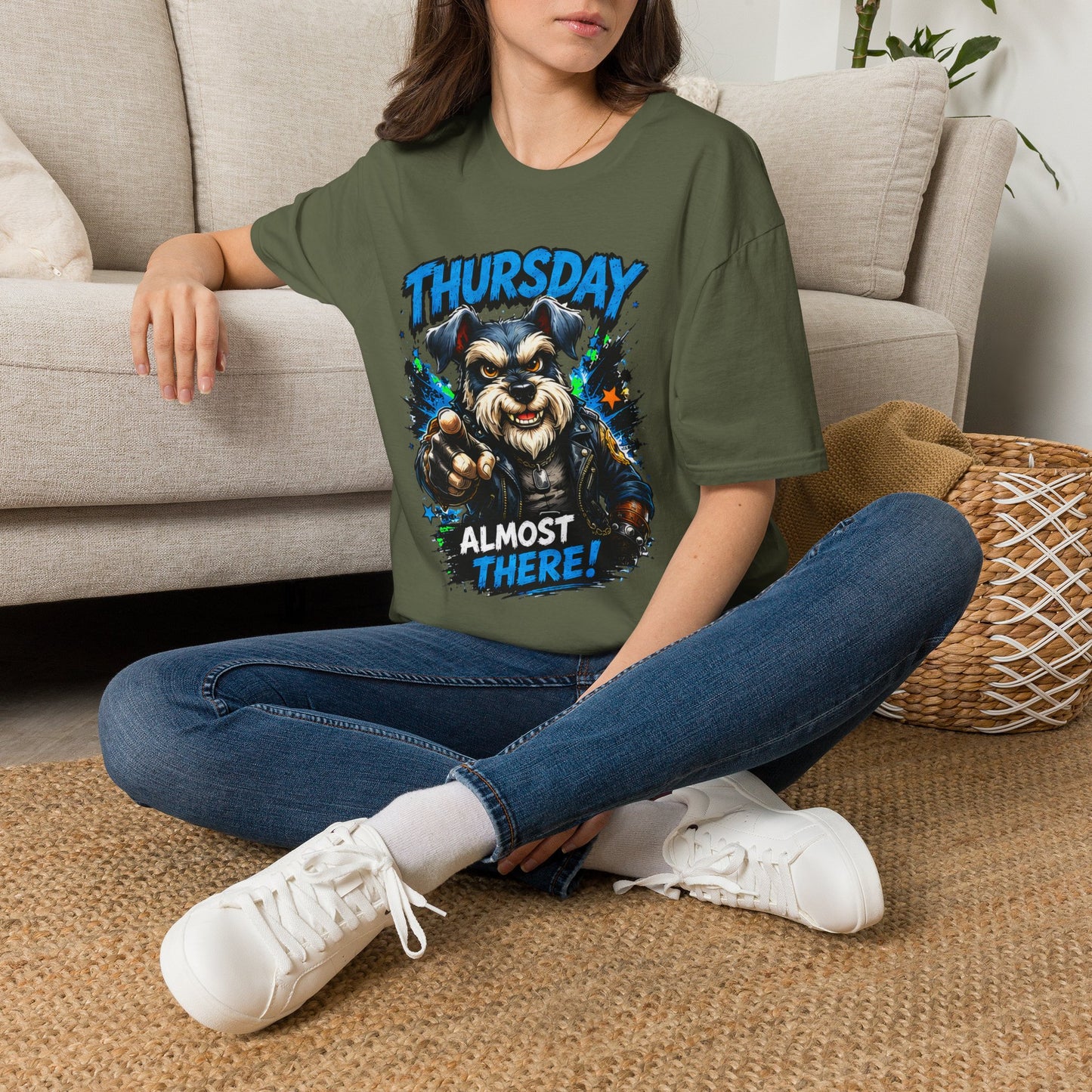 Thursday Almost There T-Shirt — Cute Gritty Dog Graphic Tee