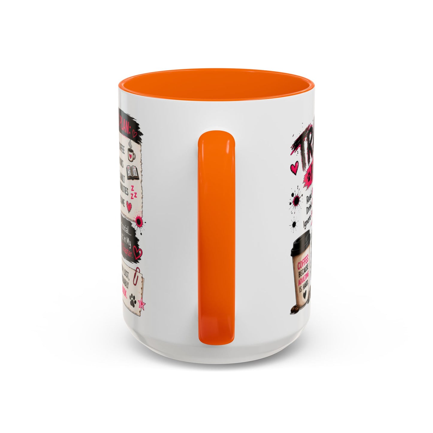 Book Lover Coffee Mug — "Today's Plan" Raccoon Reading Design (11/15oz)