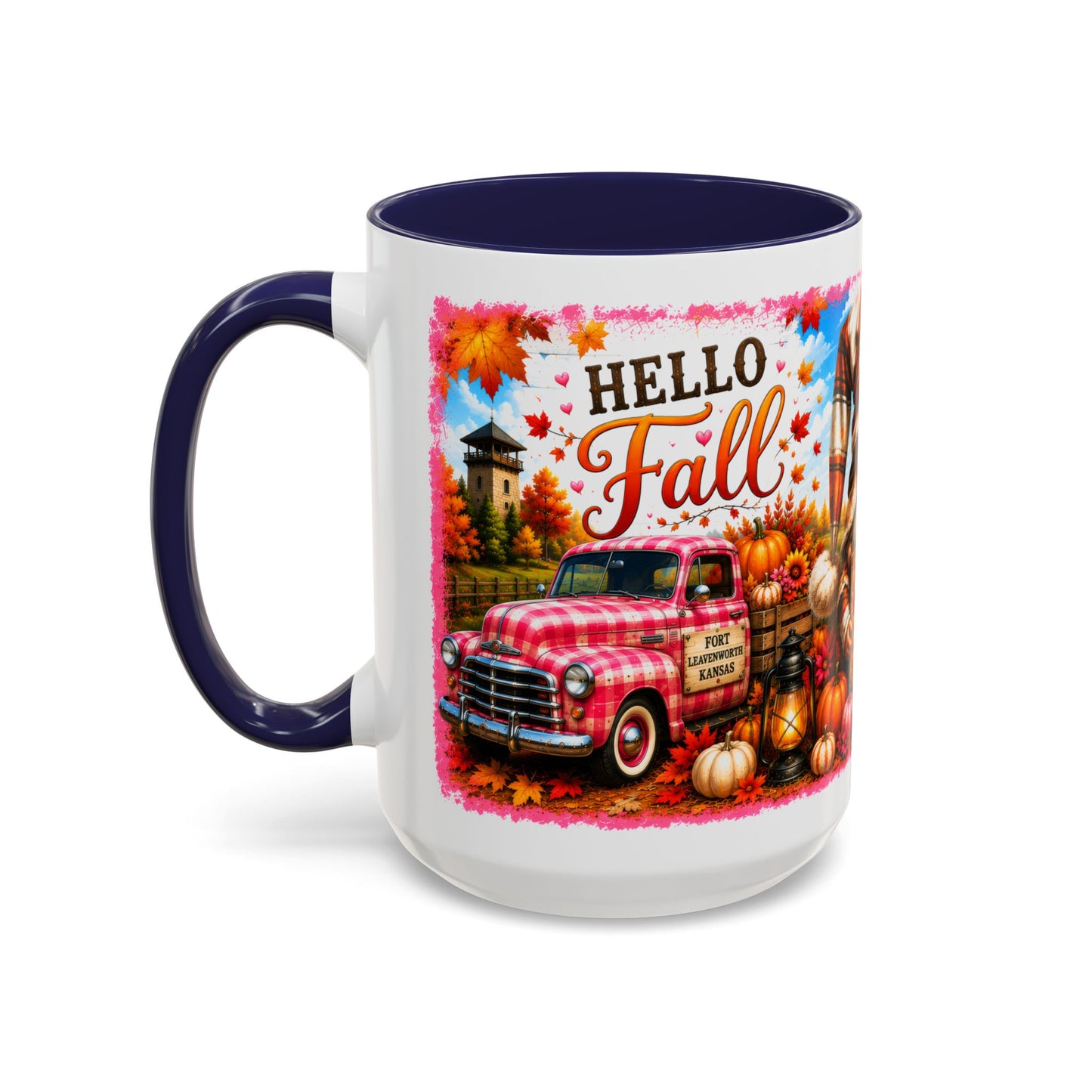 Welcome Fall Y'all Accent Coffee Mug — Autumn Gnome Pumpkin & Sunflower 11/15oz
