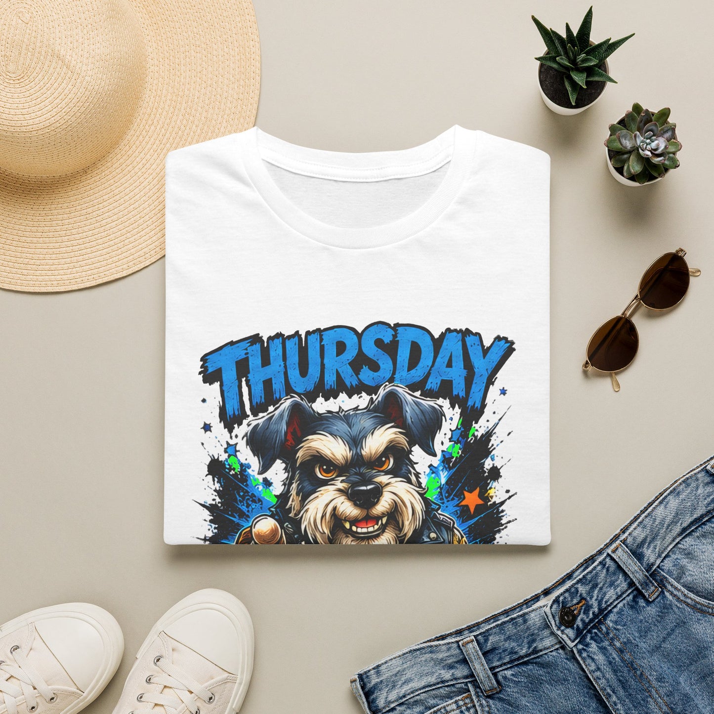 Thursday Almost There T-Shirt — Cute Gritty Dog Graphic Tee