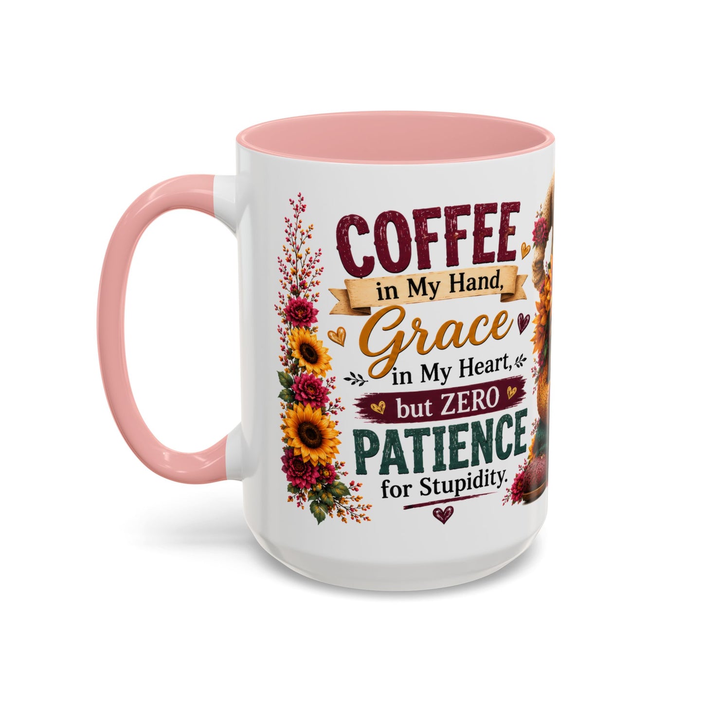 Coffee Mug — 'Sippin' My Way Through the Day' Sunflower Gnome Coffee Mug (11/15oz)