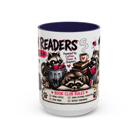 Book Lover Coffee Mug — "Today's Plan" Raccoon Reading Design (11/15oz)