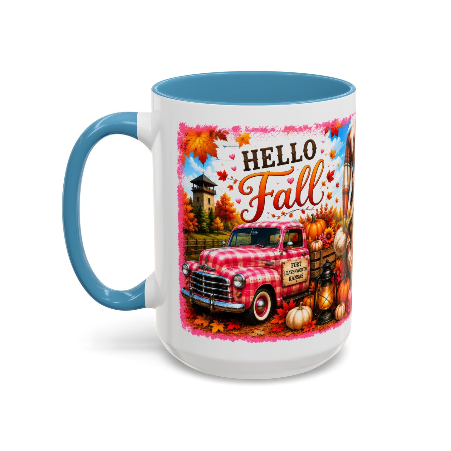 Welcome Fall Y'all Accent Coffee Mug — Autumn Gnome Pumpkin & Sunflower 11/15oz