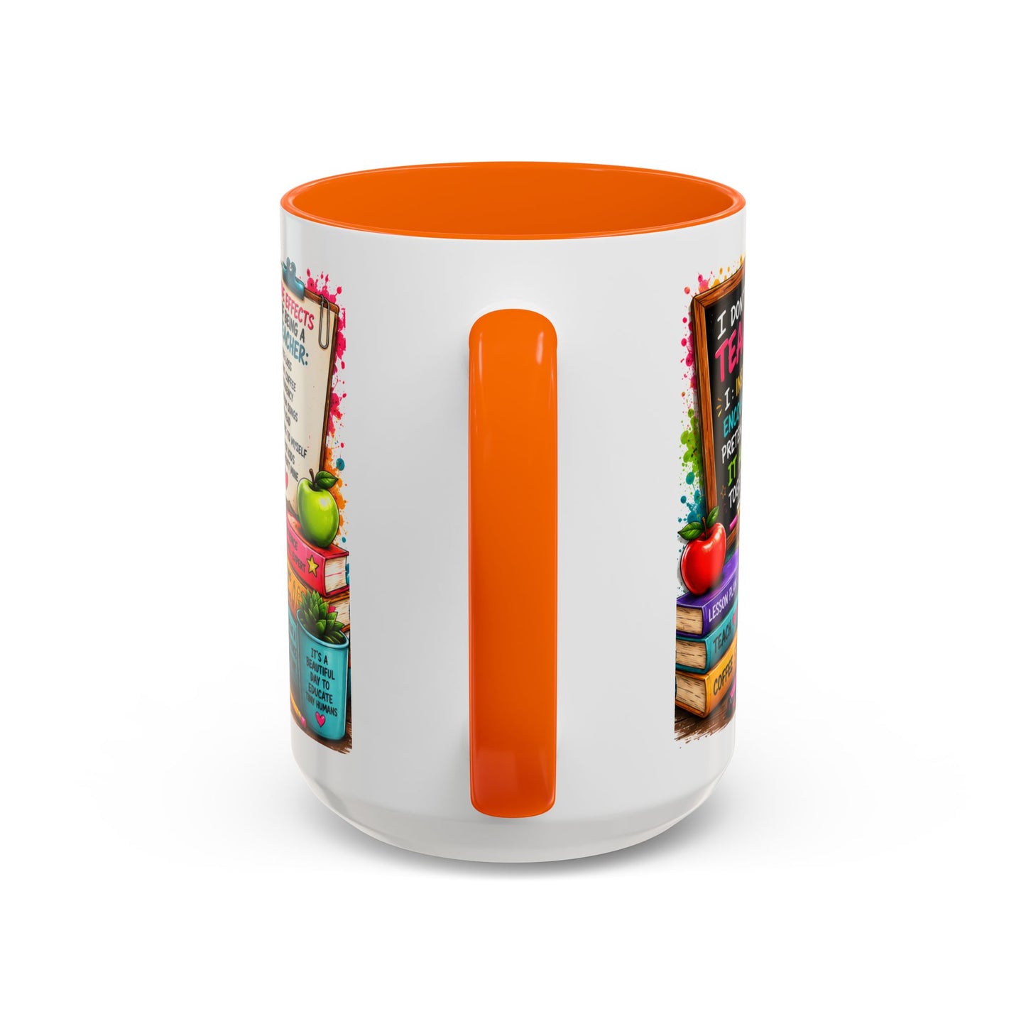 Teacher Mug — "Teacher Mode Always On" Colorful Accent Coffee Cup (11/15oz)