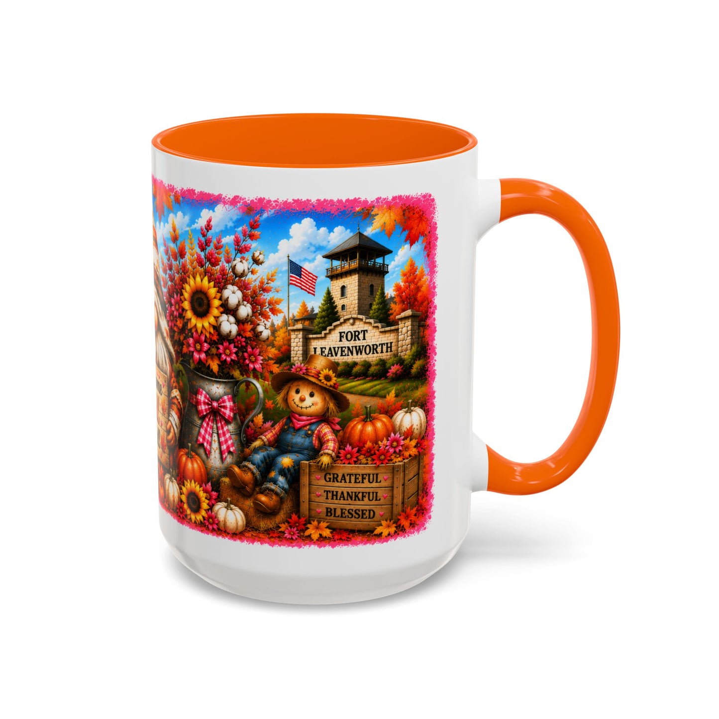 Welcome Fall Y'all Coffee Mug — Autumn Gnome Sunflowers Pumpkin Decor (First City, Kansas)