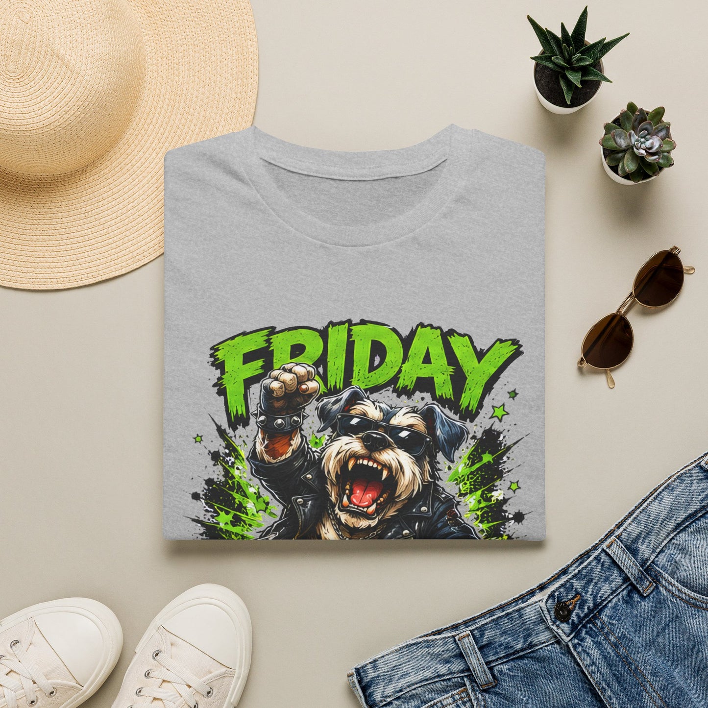 Friday Schnauzer T-Shirt — “WEEKEND MODE: ACTIVATED” Graphic Tee