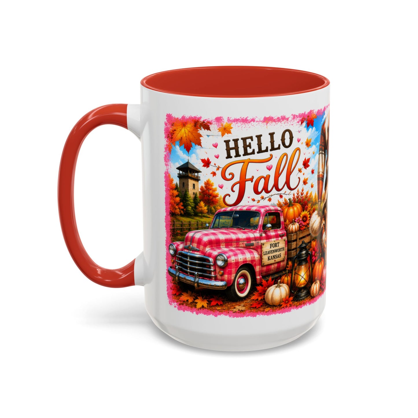 Welcome Fall Y'all Accent Coffee Mug — Autumn Gnome Pumpkin & Sunflower 11/15oz