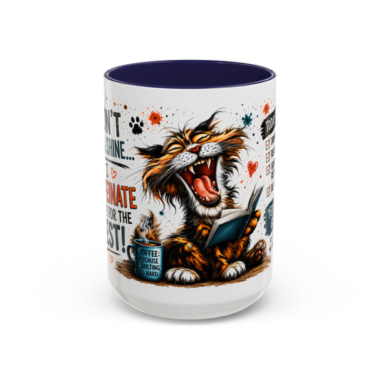 Coffee Mug — "Today's Plan: Drink Coffee, Read Books… Be Awesome" Cat Lover Gift