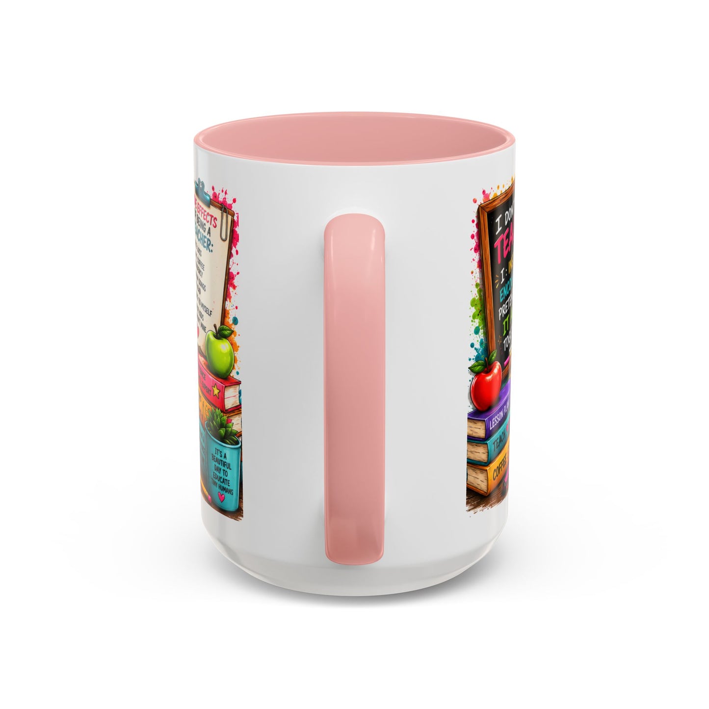 Teacher Mug — "Teacher Mode Always On" Colorful Accent Coffee Cup (11/15oz)