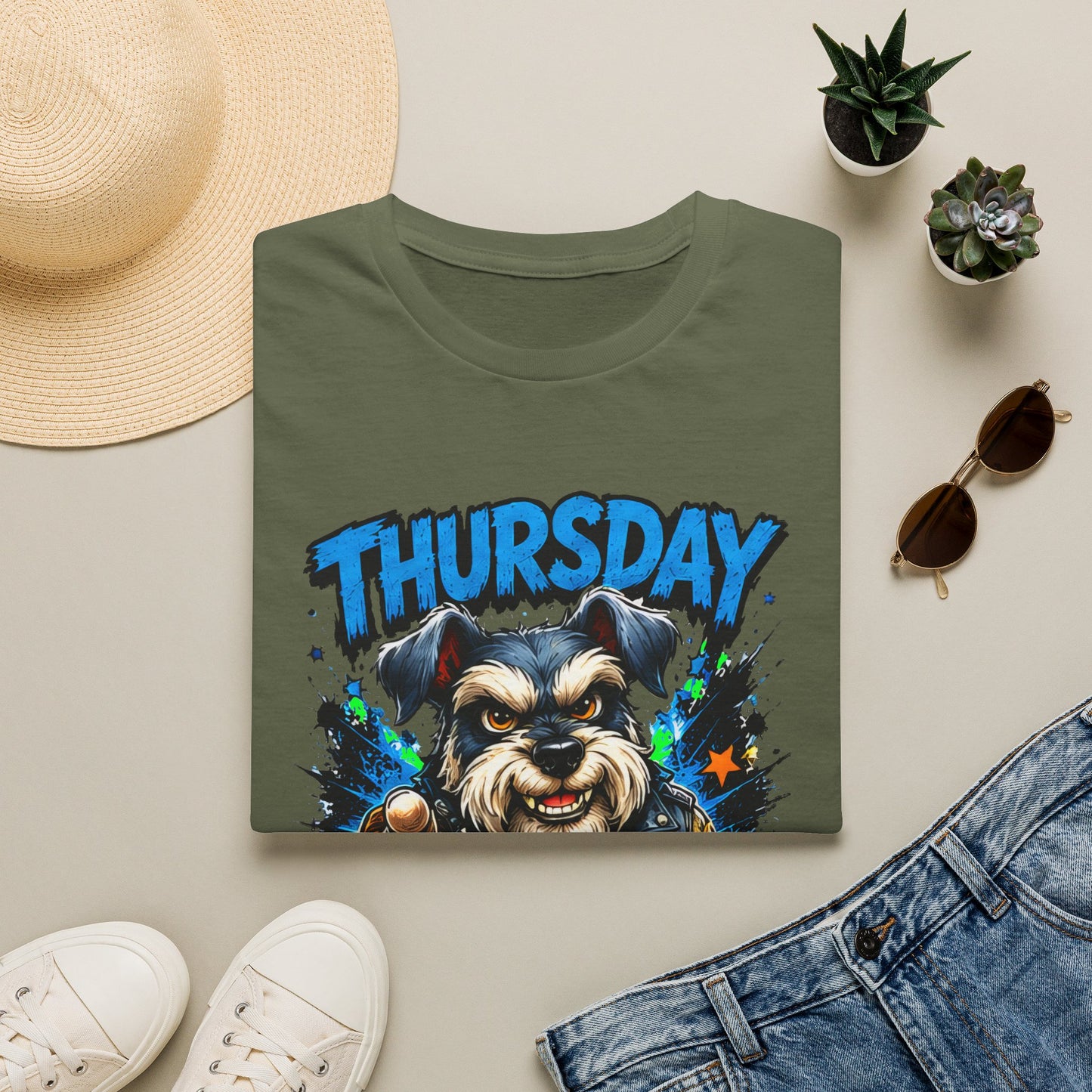 Thursday Almost There T-Shirt — Cute Gritty Dog Graphic Tee