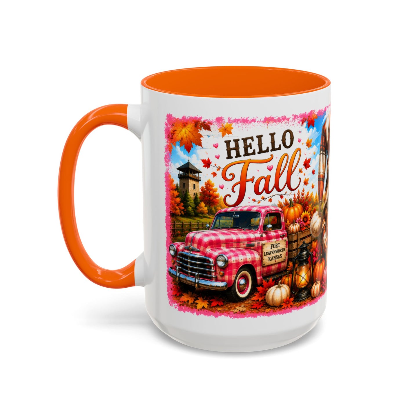 Welcome Fall Y'all Accent Coffee Mug — Autumn Gnome Pumpkin & Sunflower 11/15oz