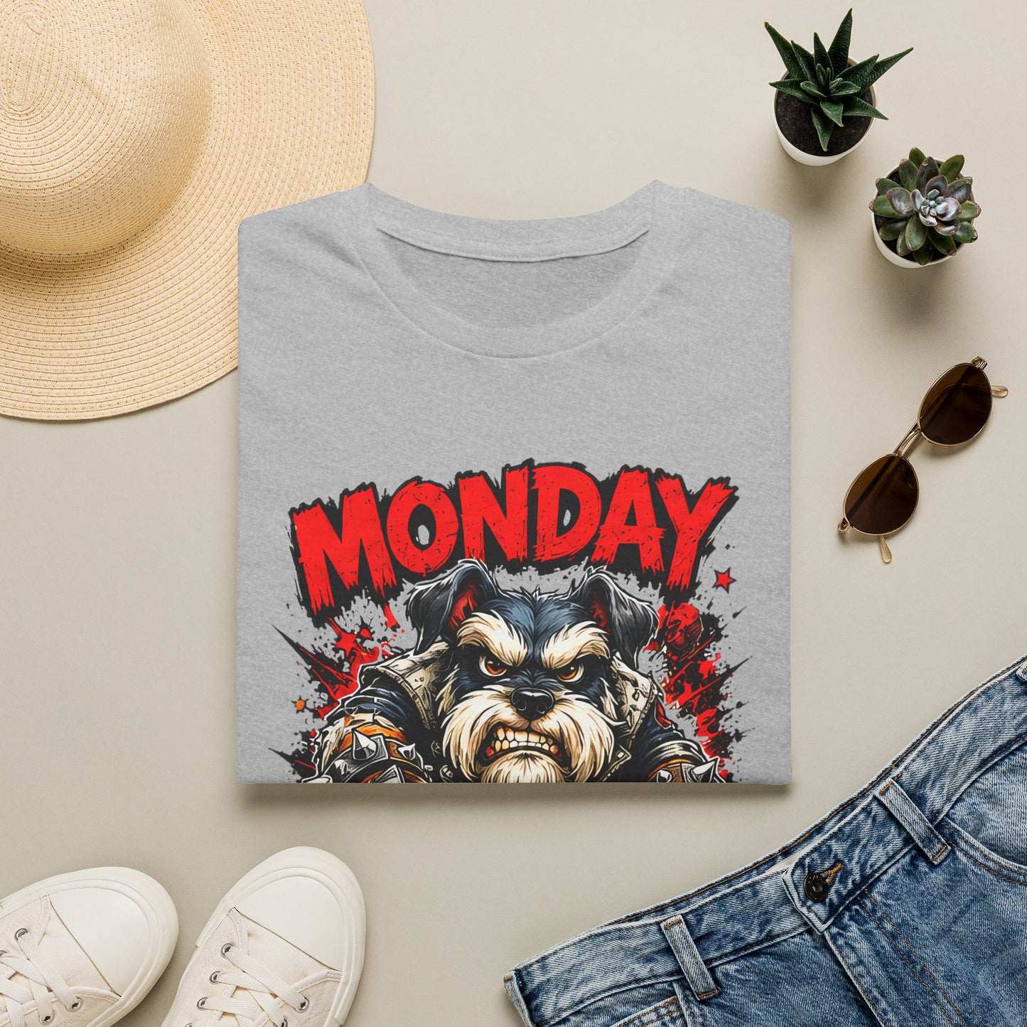 Grumpy Schnauzer "Monday: Let's Do This... NOT!" T-Shirt