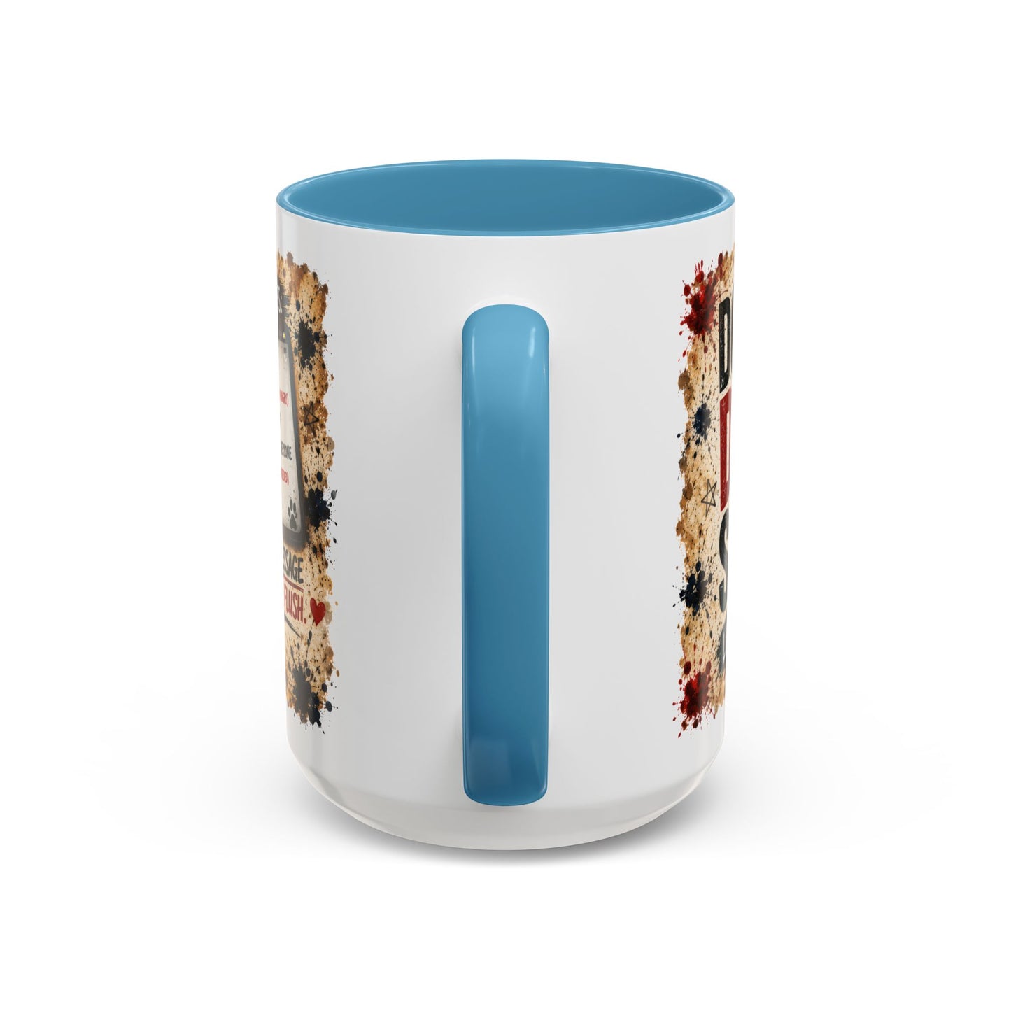 Dad Rules Coffee Mug — Funny Toilet Bulldog Design, "Leave a Message After the Flush" Accent Mug (11/15oz)