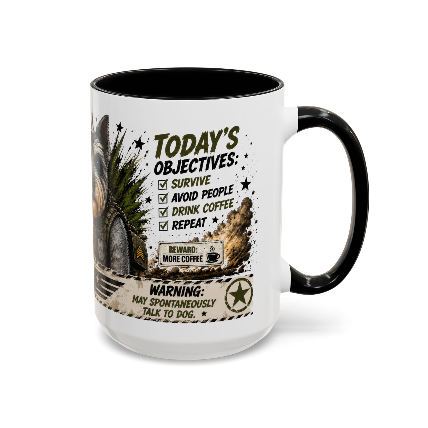 Funny Miniature Schnauzer Coffee Mug – Annie's Coffee Mission — Cute Dog Lover Gift (11/15oz)