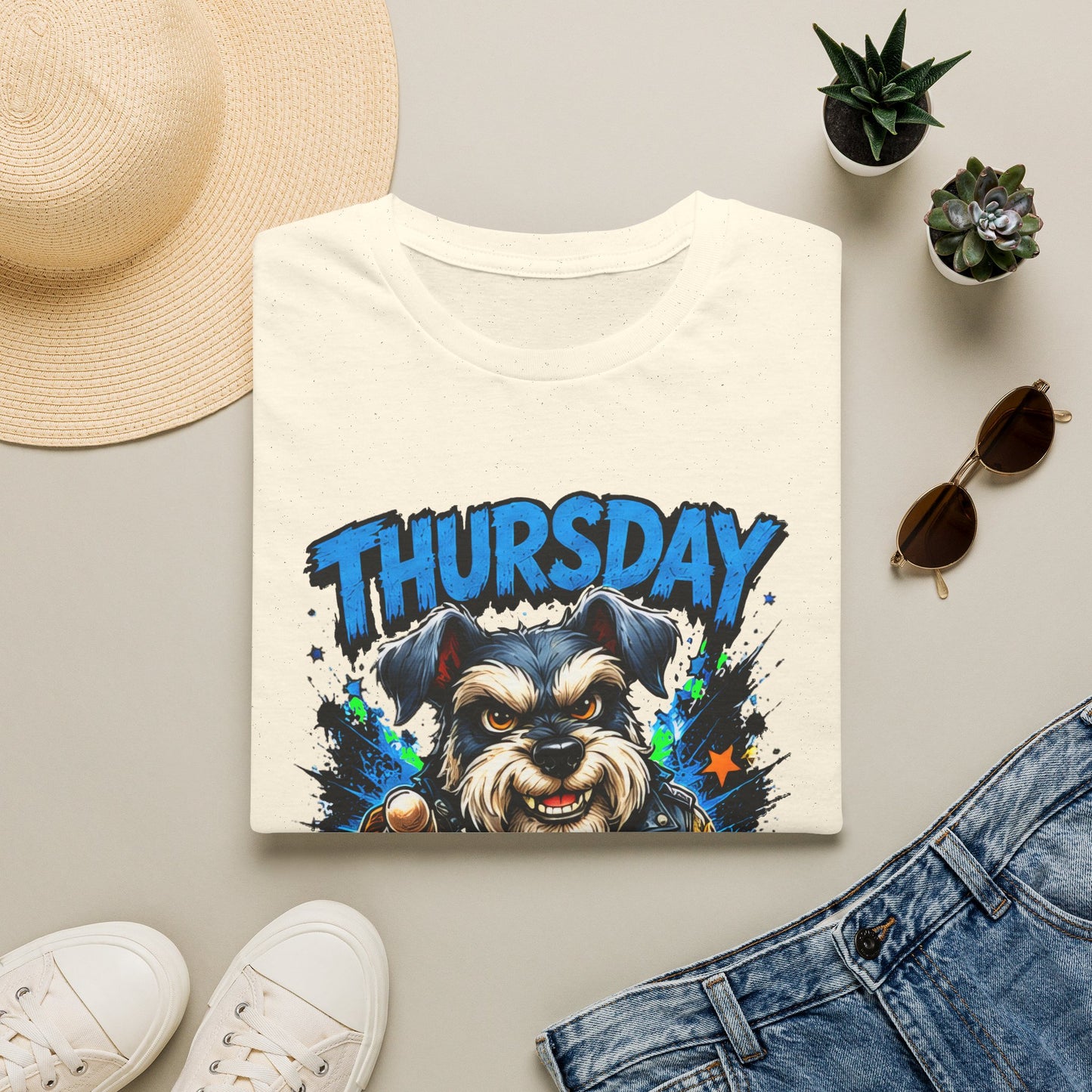 Thursday Almost There T-Shirt — Cute Gritty Dog Graphic Tee