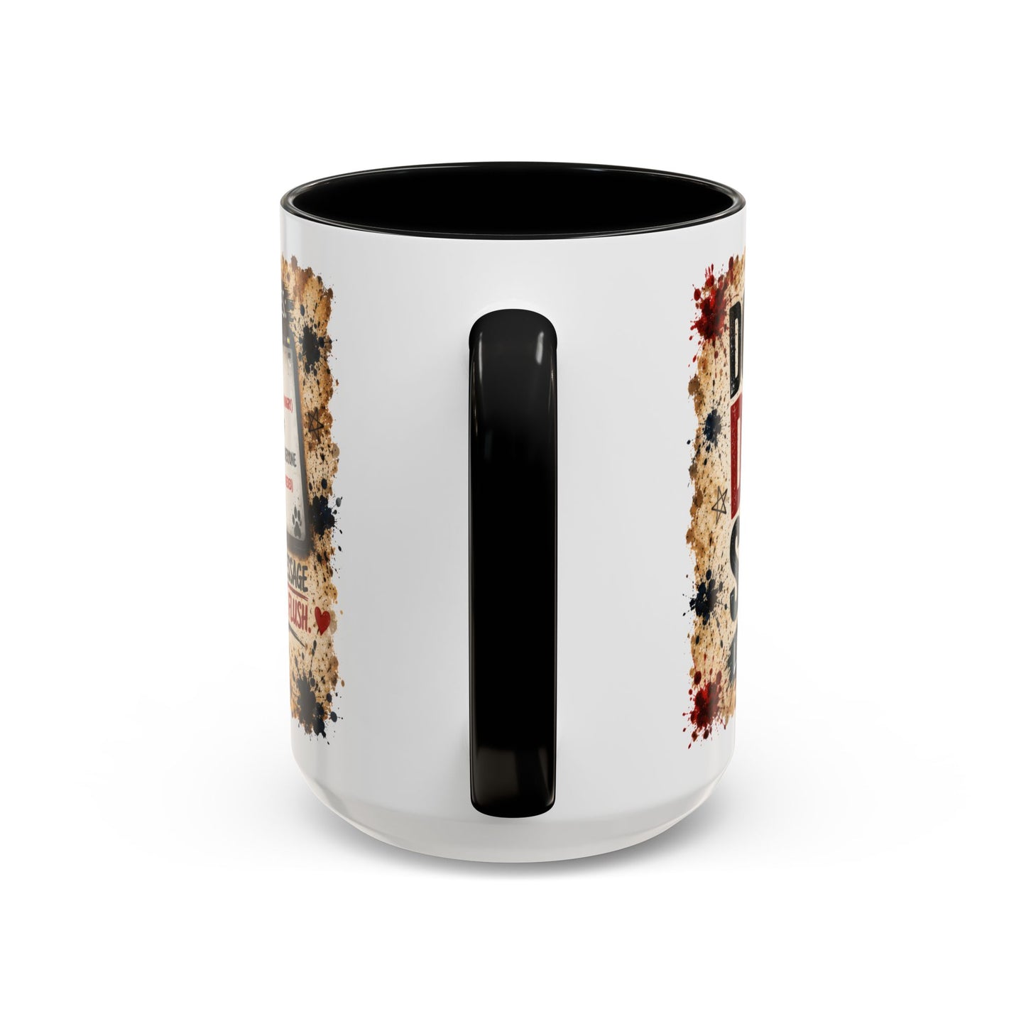 Dad Rules Coffee Mug — Funny Toilet Bulldog Design, "Leave a Message After the Flush" Accent Mug (11/15oz)