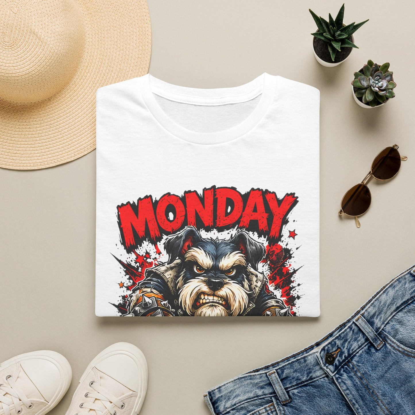 Grumpy Schnauzer "Monday: Let's Do This... NOT!" T-Shirt
