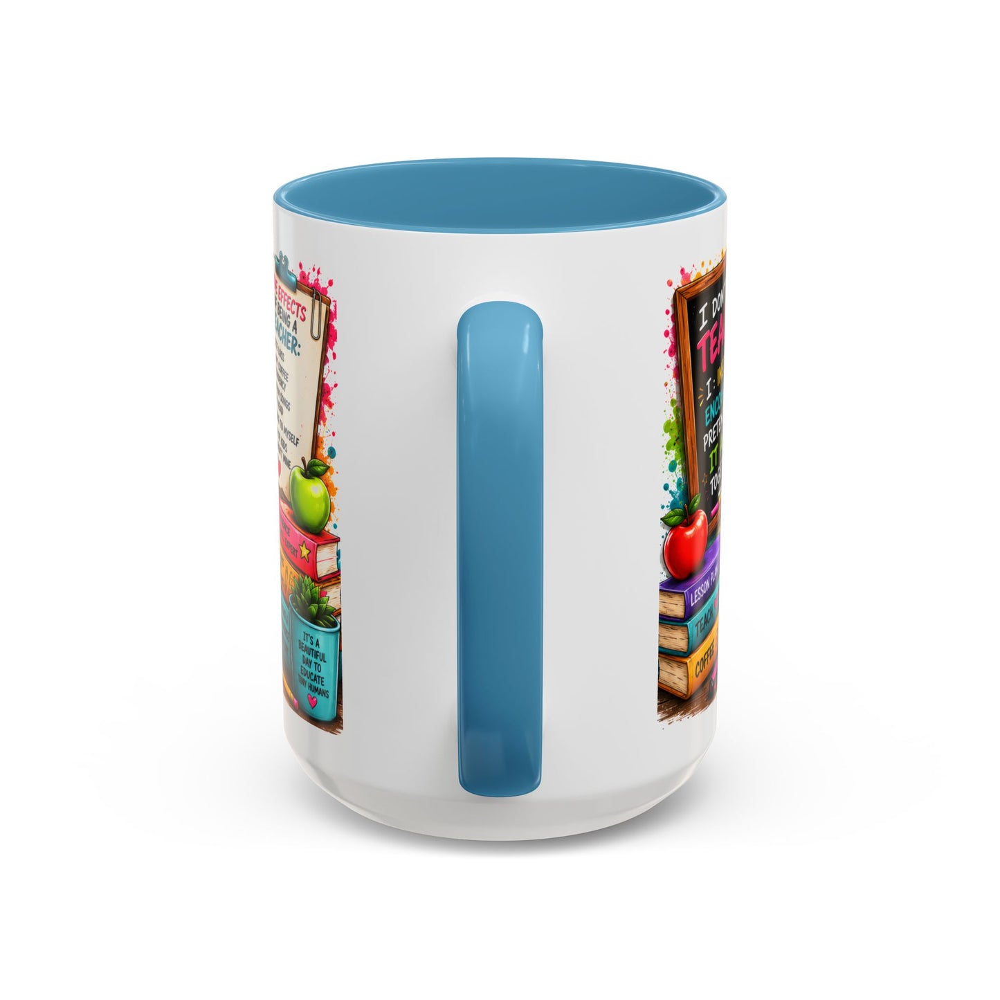 Teacher Mug — "Teacher Mode Always On" Colorful Accent Coffee Cup (11/15oz)