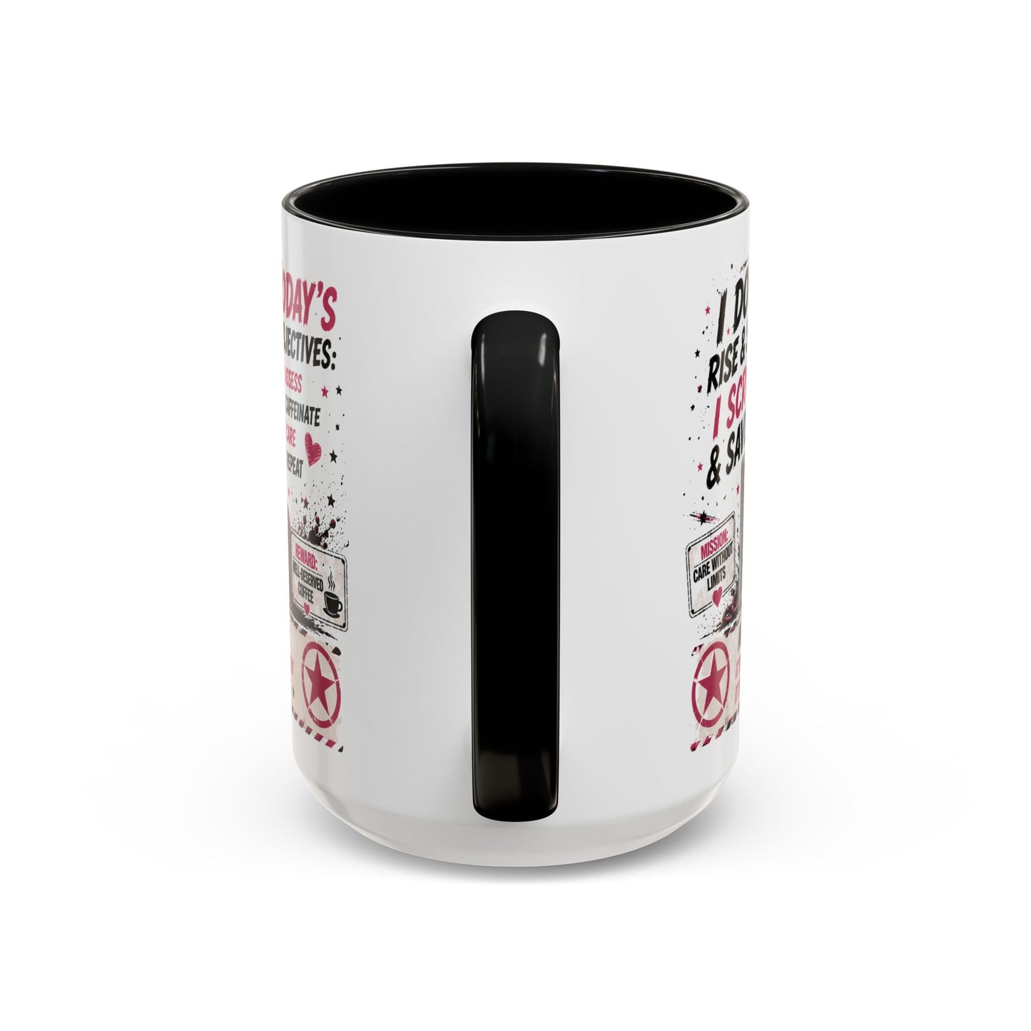 Heart Nurse Coffee Mug – Caffeine, Compassion & Critical Thinking – Funny RN Gift – Cardiology Nurse Ceramic Mug (11/15oz)