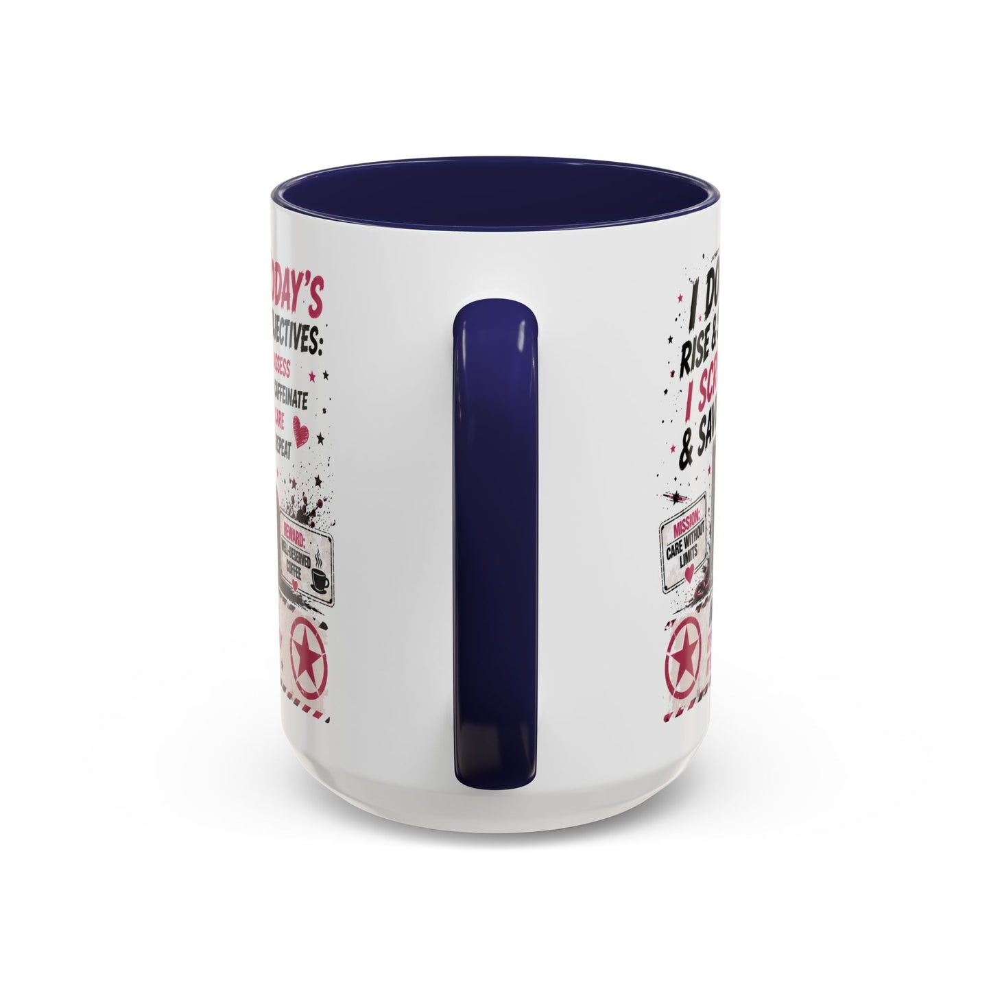Heart Nurse Coffee Mug – Caffeine, Compassion & Critical Thinking – Funny RN Gift – Cardiology Nurse Ceramic Mug (11/15oz)