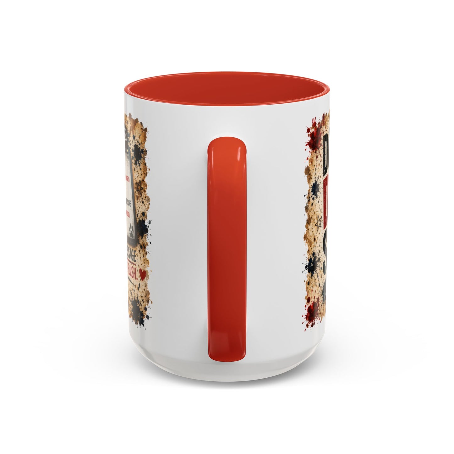 Dad Rules Coffee Mug — Funny Toilet Bulldog Design, "Leave a Message After the Flush" Accent Mug (11/15oz)