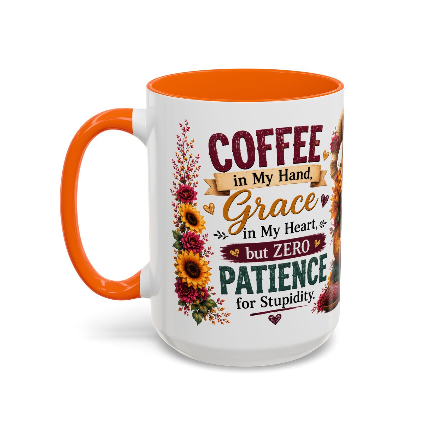 Coffee Mug — 'Sippin' My Way Through the Day' Sunflower Gnome Coffee Mug (11/15oz)