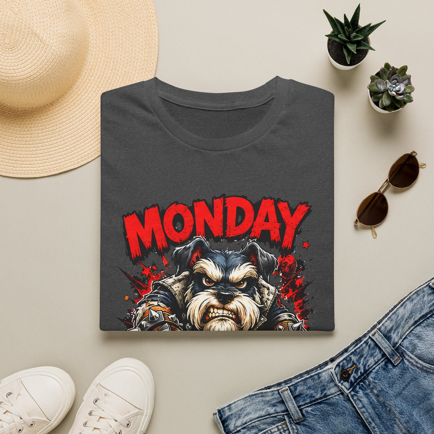 Grumpy Schnauzer "Monday: Let's Do This... NOT!" T-Shirt